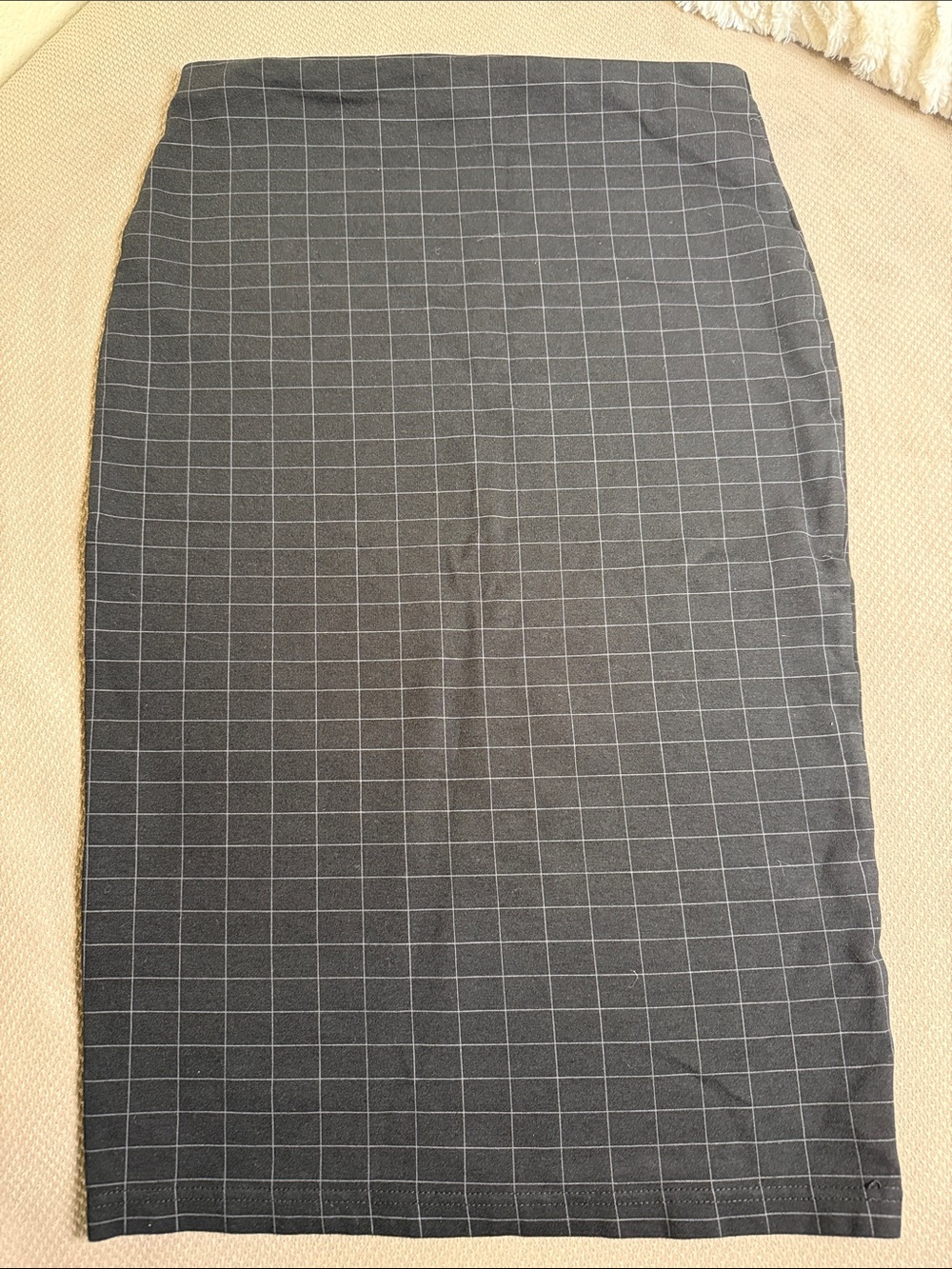 Sanctuary Black Pencil Skirt with White Grid